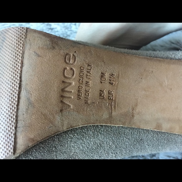 Gorg Vince suede putty colored open toed bootie - Picture 2 of 5